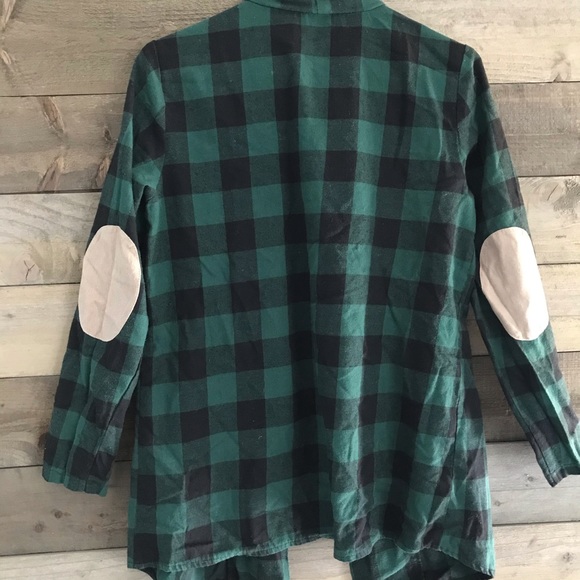 Plaid Cardigan With Elbow Patches - Picture 4 of 4